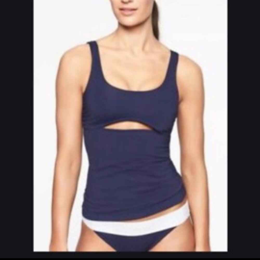 *Athleta TALL Mod Block Cutout Tankini Top - *MT*